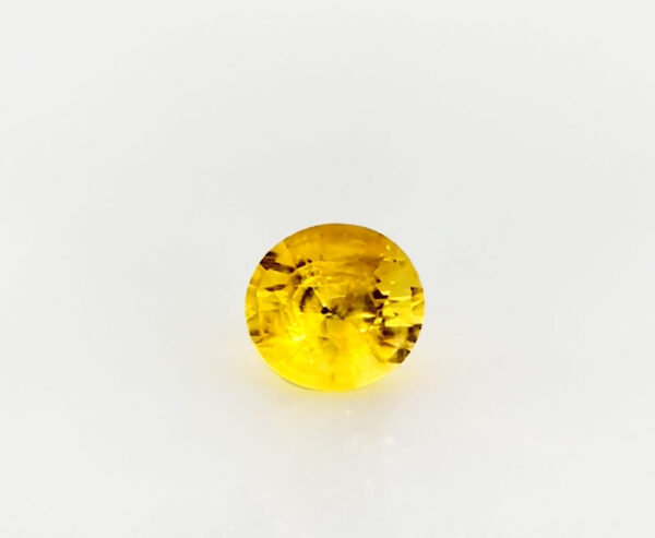 1.05 ct Ceylon Yellow Sapphire – Round Cut, Certified Sri Lankan Gemstone